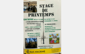 Stage de Printemps : escrime et aventures en plein air