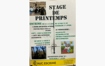 Stage de Printemps : escrime et aventures en plein air